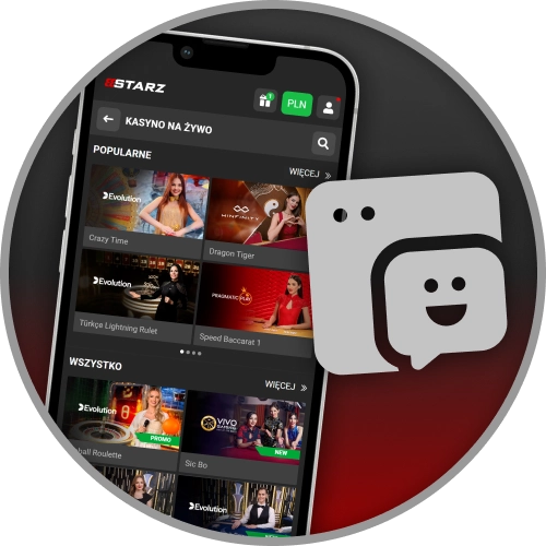 Aplikacja 888Starz posiada przyjazny dla użytkownika interfejs.