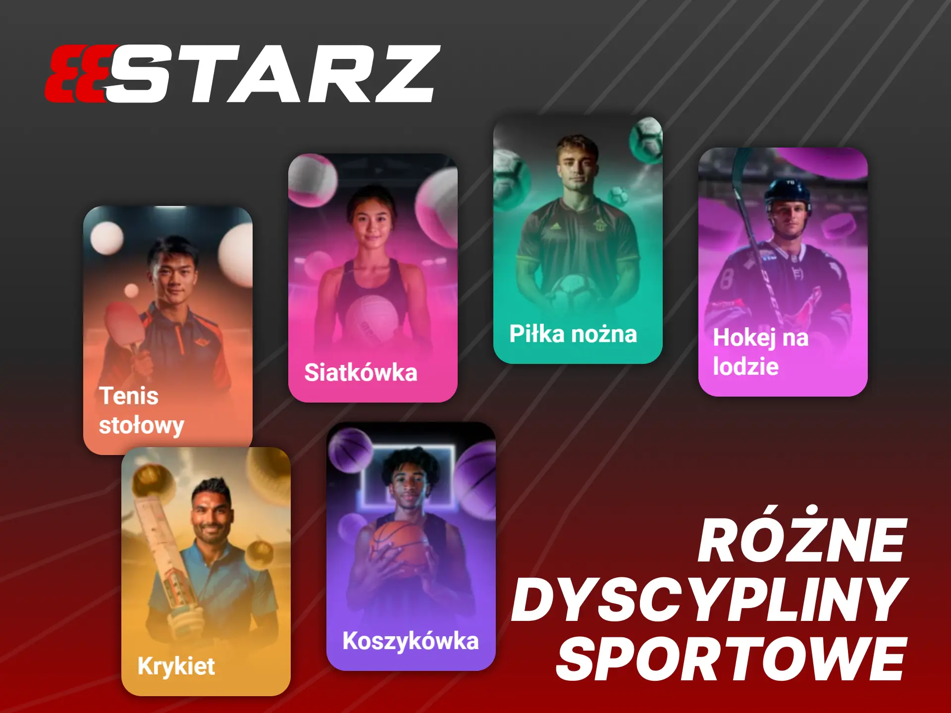 Oficjalna aplikacja 888Starz oferuje szeroką gamę sportów.
