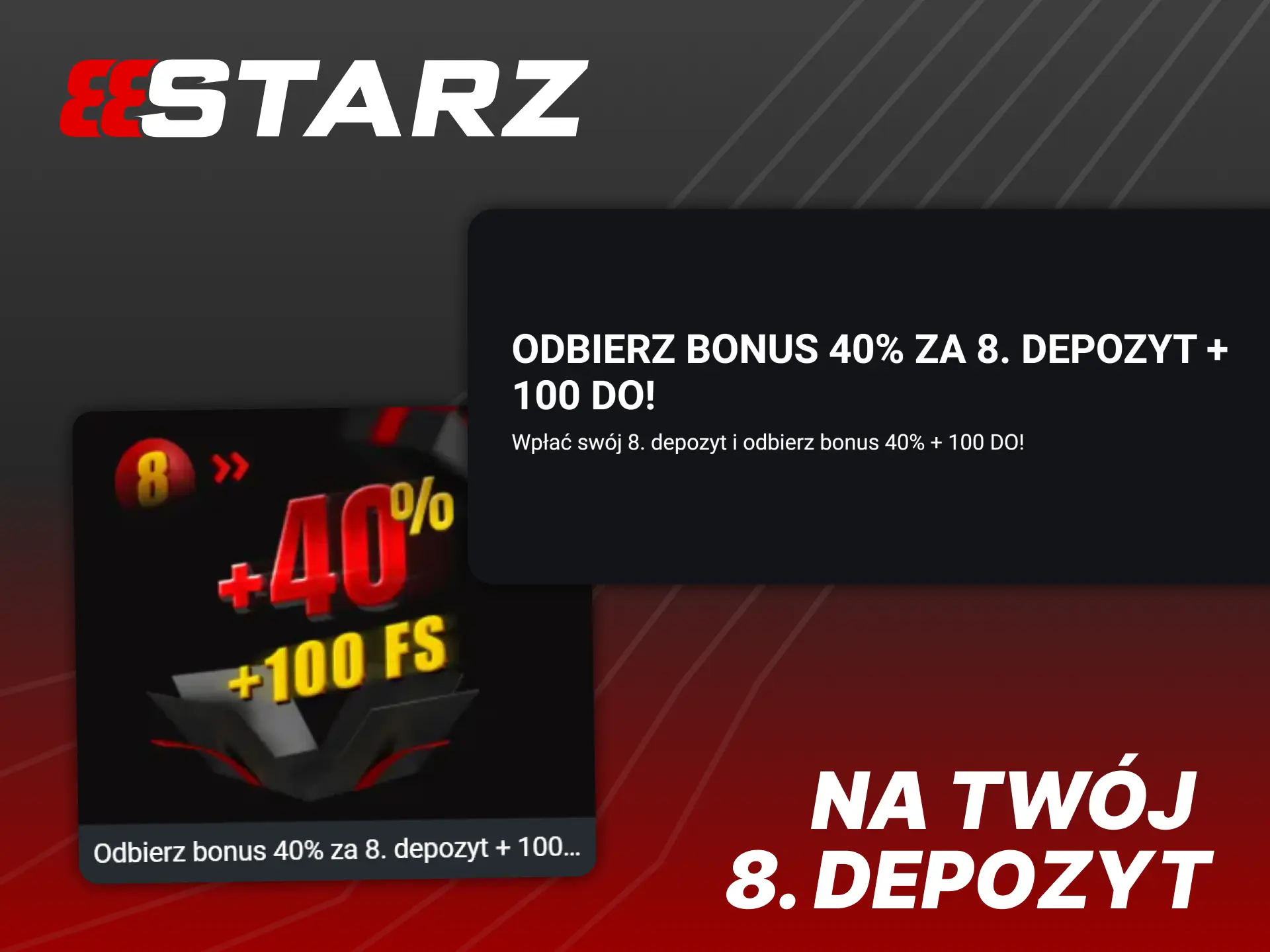 Dokonaj ósmego depozytu, aby otrzymać dodatkowy bonus 888Starz.
