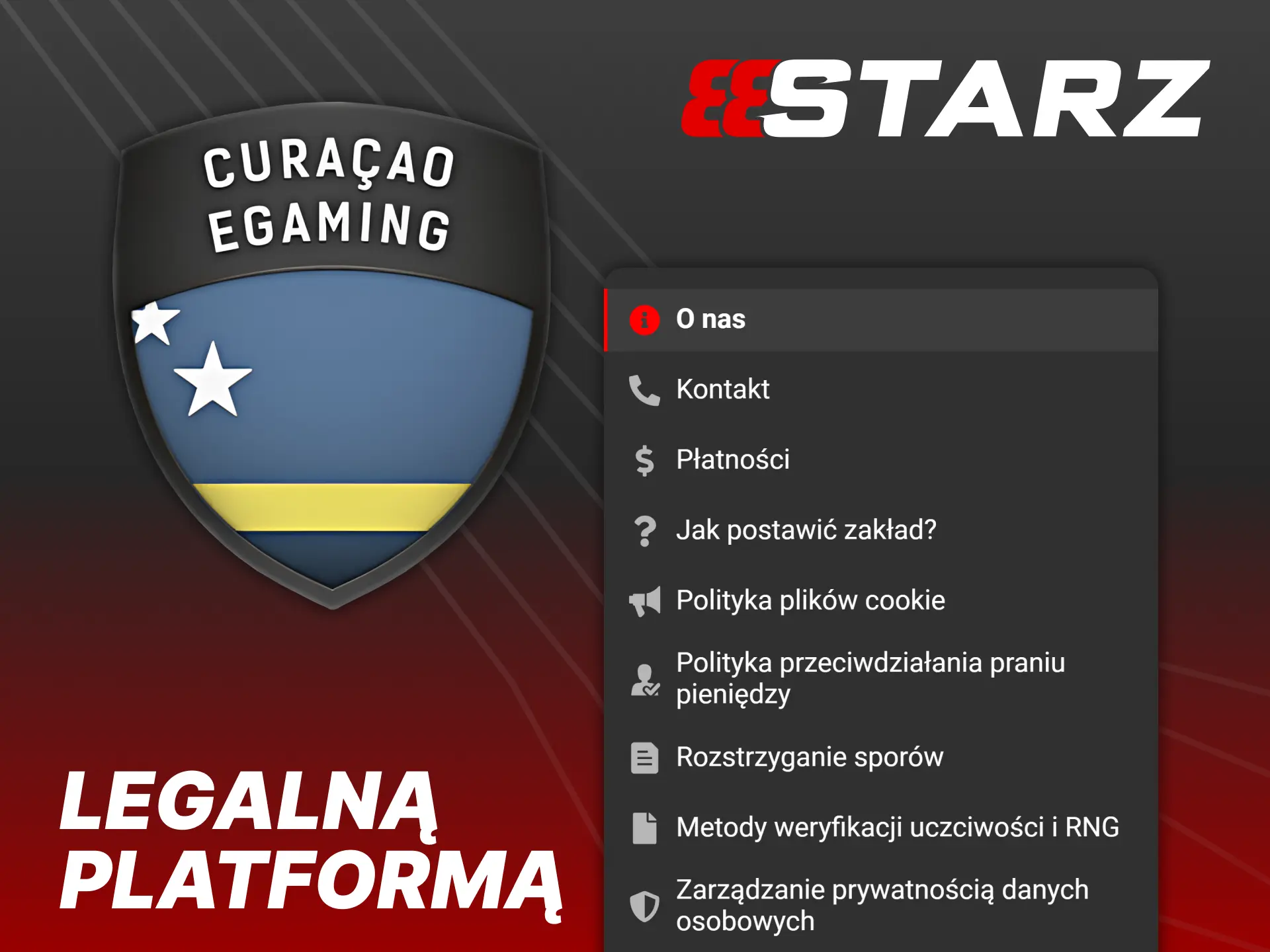 888Starz działa w Polsce na podstawie licencji wydanych przez Curaçao.